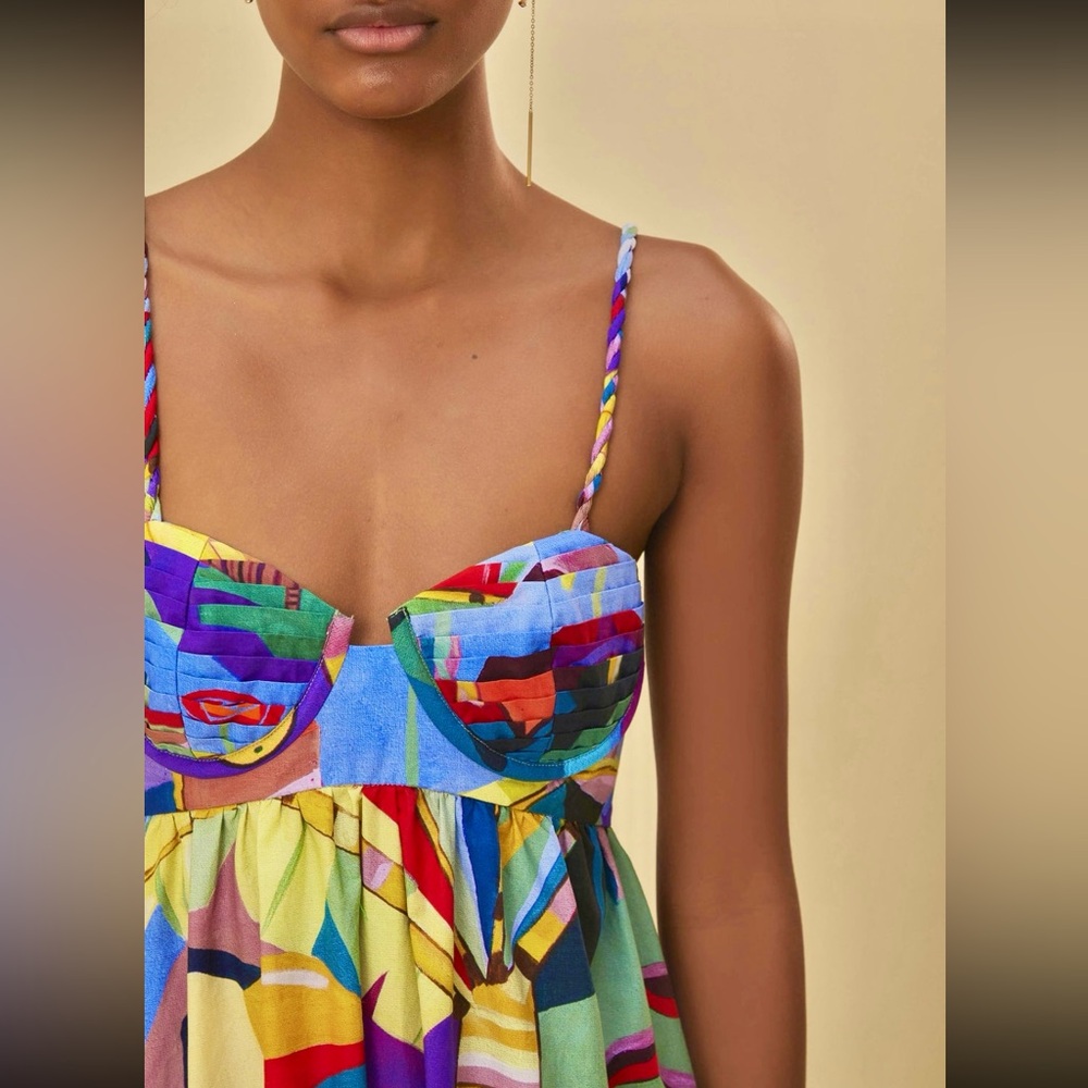🌺🎉HP🎉🌺 NWT Farm Rio Tropical Scenario Maxi Dress - Picture 5 of 16